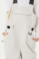 Girls’ Off White Reflective Durable Workwear Snow Bibs